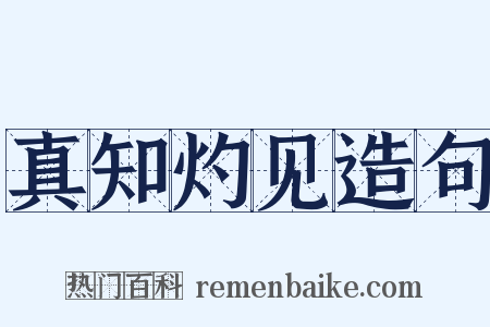 真知灼见造句是什么意思的图片